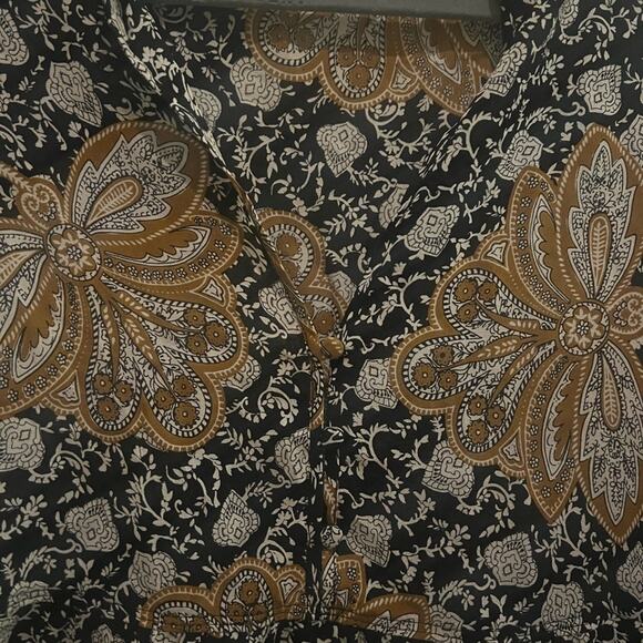 A.L.C Lox Neutral Printed Silk Top Size 4 - Picture 5 of 9